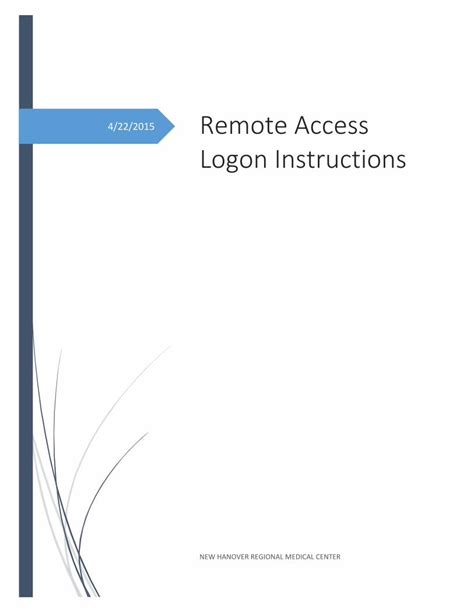 Remote Access Logon